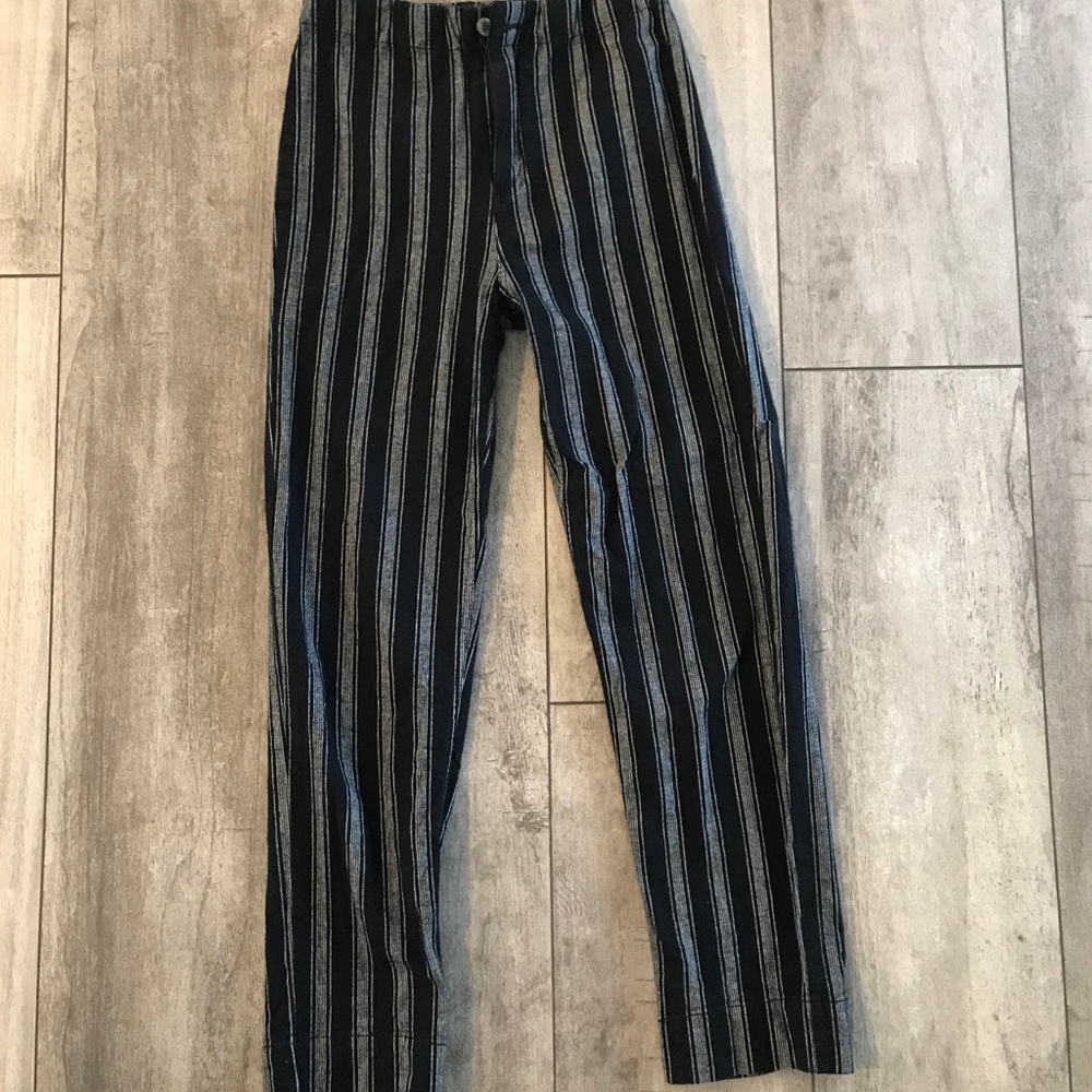 Brandy Melville Black and White Striped Pants